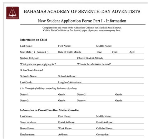 Bahamas Academy Admissions