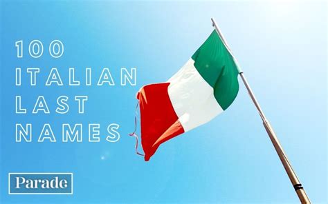 Italian Last Names And Surnames With Meanings Parade