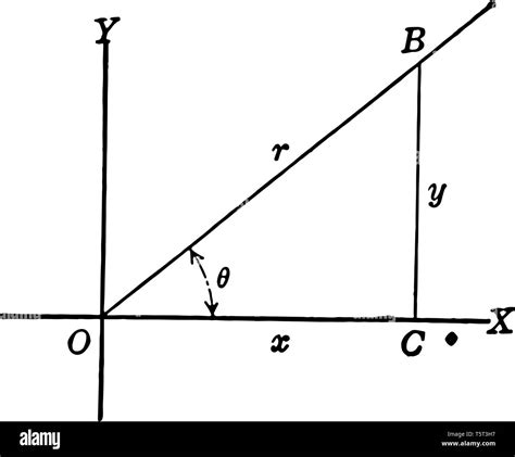 the image shows the right triangle ocb with x y and r there is a straight line in the first