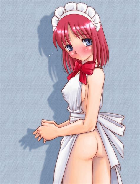 Rule 34 Apron Ass Blush Erect Nipples Hisui Maid Naked Apron Solo
