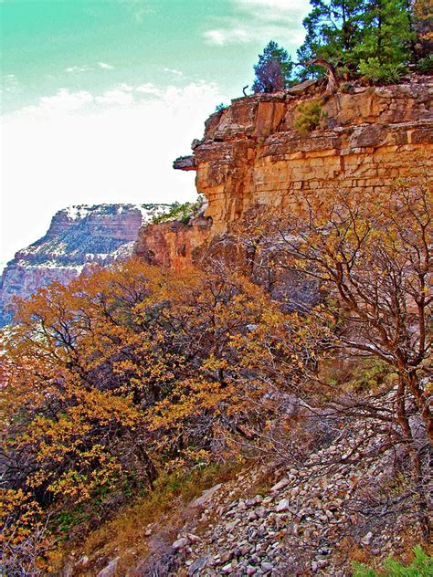 View From Below The Rim On Bright Angel Trail Grand Canyon National