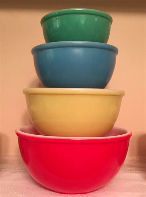 Fire King Primary Mixing Bowls Vintage Fire King Vintage Dishware