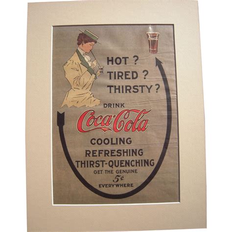 1908 Matted Coca Cola Magazine Advertisement #13 from ...