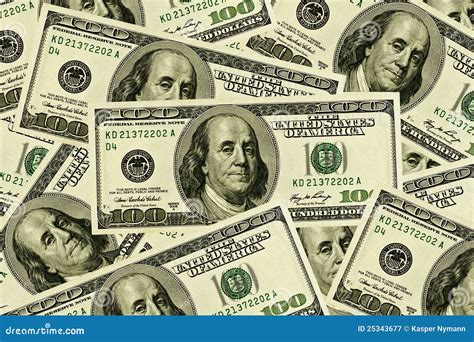 100 Dollar Bills Stock Image Image Of Flow Green Bank 25343677
