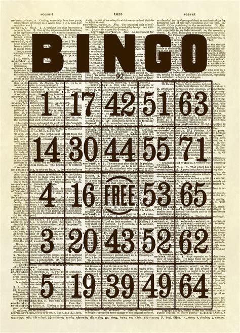 Vintage Bingo Cards Printable Printable Bingo Cards