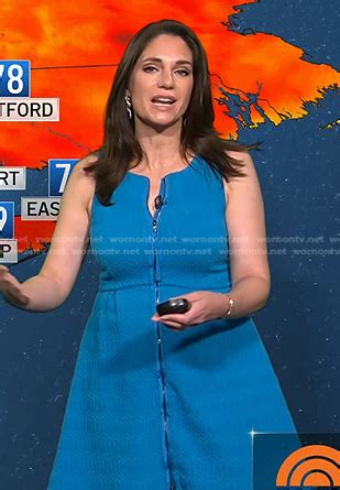 Wornontv Marias Blue Textured Zip Front Dress On Today Maria Larosa