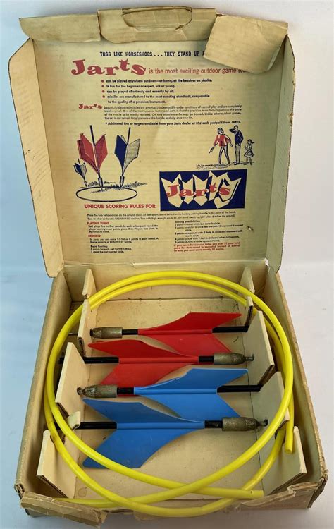 Lot Vintage S Jarts Lawn Darts Game W Original Box Complete