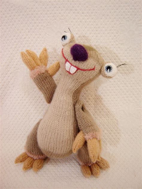 Sid Sloth Toy Knitted Toy Ice Age Soft Toy Sloth Toys T Toy Etsy