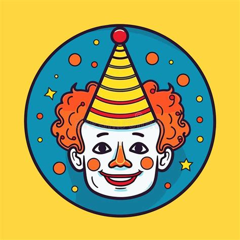 Cartoon Colorful Funny Clown From Circus Vector Stock Vector