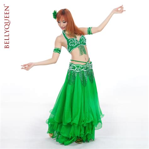 5 Pieces Performance Dancewear Polyester Belly Dance Costumes For Women More Colors