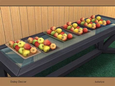 Soloriyas Daisy Decor Apples Sims 4 Clutter Decor Clutter