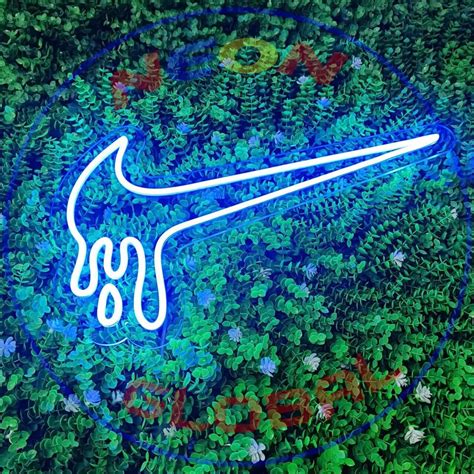 Neon Sign Custom Dropping Swoosh Led Lamp Bedroom Nike Fans Etsy Uk
