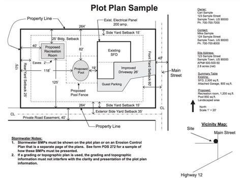 Example Of A Plot Plan Or Site Plan Plot Plan How To Plan Floor Plans