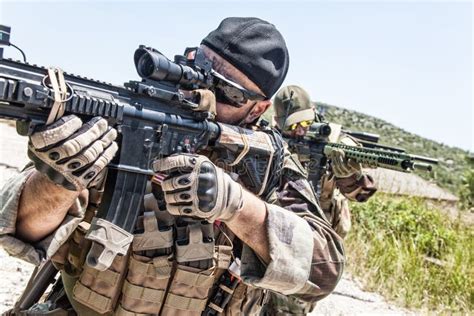 Army Special Forces Snipers Hiding In Ambush Stock Photo Image Of