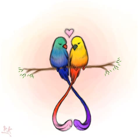 Cute Love Birds Drawings Images And Pictures Becuo