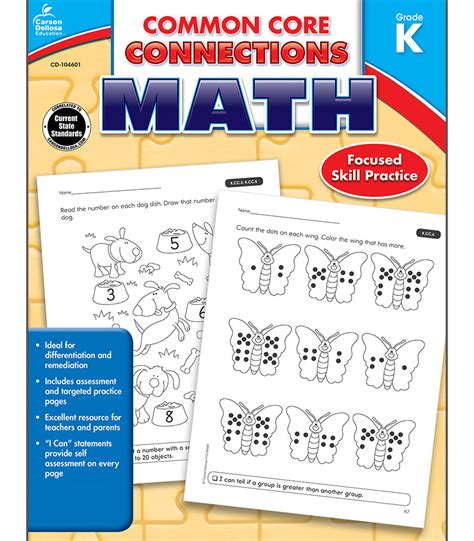 Carson dellosa education interactive notebooks math grade 6 104910. Common Core Connections Math Workbook Grade K