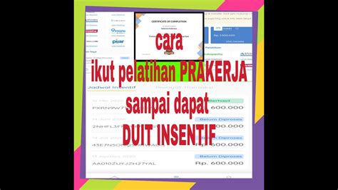 Cara ikut pelatihan prakerja sampai dapat uang insentif ...
