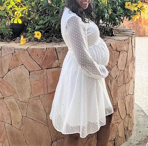 15 Cute White Baby Shower Dresses For Mom To Be