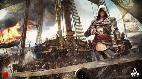 Assassin S Creed 4 Black Flag Ship Ocean Wallpaper Games