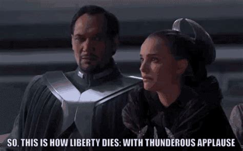 They died for liberty — they died for us. Liberty Star Wars GIF - Liberty StarWars LibertyDies - Discover & Share GIFs