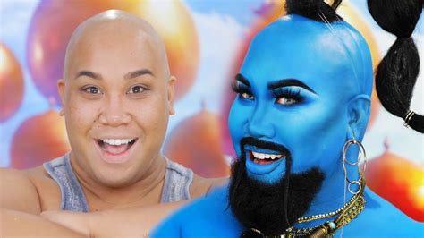 Disneys Aladdin Genie Makeup Transformation Patrickstarrr Youtube