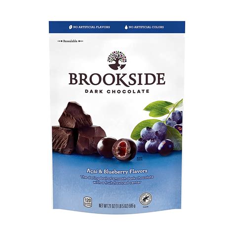 Brookside Dark Chocolate Acai And Blueberry Flavored Snacking Chocolate Bag 21 Oz