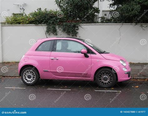 Pink Fiat New 500 Car In London Editorial Image Image Of Traveling