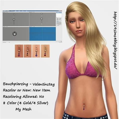 19 Sims 4 Blog Belly Piercing Set Sims 4 Downloads
