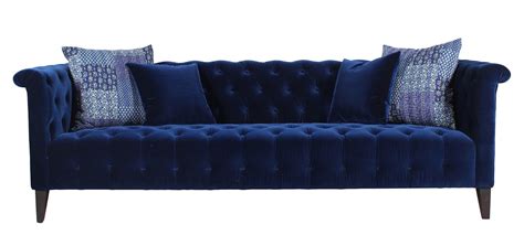 Spectra Home Marco Sofa Navy Blue Velvet Usa Furniture