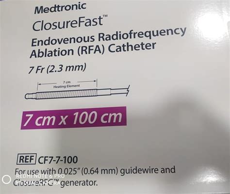 Straight Single Closurefast Endovenous Radiofrequency Ablation Size