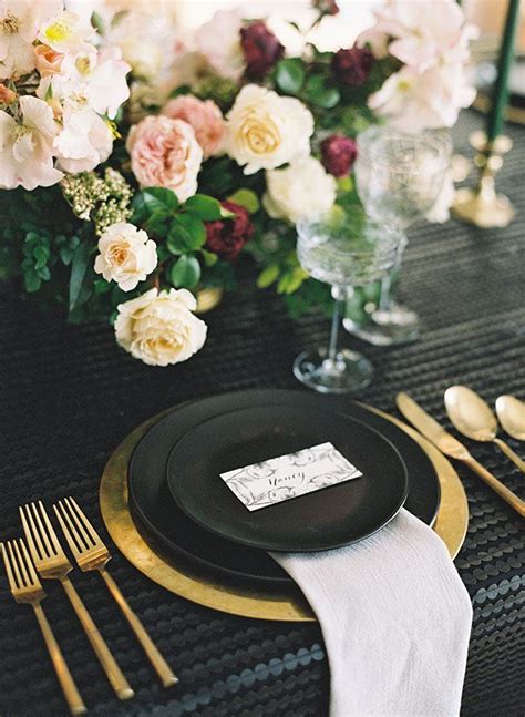 A small glass of water; An Elegant Floral Dinner Party for A 40th Birthday ...
