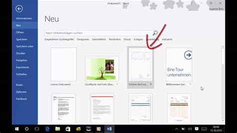 Ganz gleich, für welchen anlass: Word 2016 Einsteiger / Umsteiger Tipps | #7 Vorlagen verwenden, die Sie angeheftet haben - YouTube