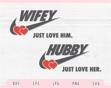 Wifey Hubby Svg Dxf  Png Eps Husband And Wife Cut File Etsy
