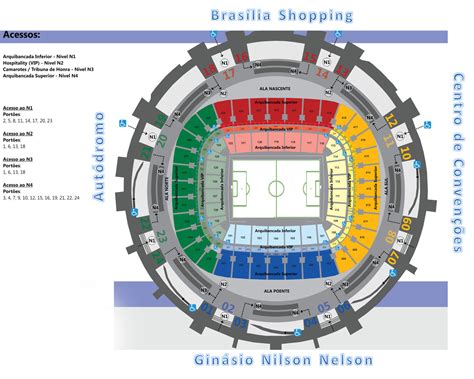 Veja Os Mapas Explicativos E De Acesso Ao Estádio Nacional De Brasília