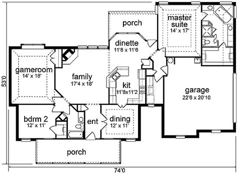A fireplace is featured in the living room and the kitchen centers around a large island/snack bar. Colonial Style House Plan - 2 Beds 2.00 Baths 2000 Sq/Ft ...