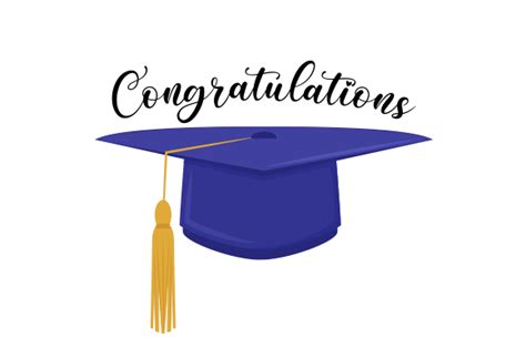 Congratulations Graduation Cap In Royal Blue Svg Cut File By Creative
