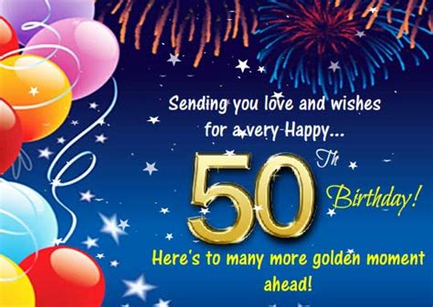 Happy 50th Birthday Wishes Free Milestones Ecards Greeting Cards