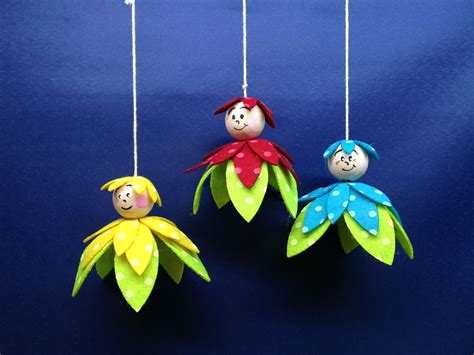 tolles Bastelset; Blumenkinder aus Filz zum Aufhängen | Basteln, Kinder