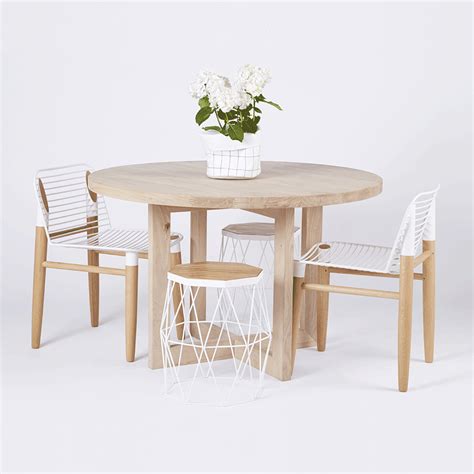 Top view with copy space. Top 30 of Solid Wood Circular Dining Tables White