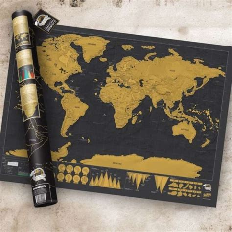 Promo Scratch Map Deluxe Travel Edition Peta Gulung Scratch Olb2855