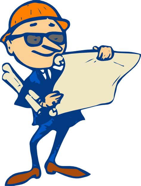 Engineer With Plans Clip Art At Vector Clip Art Online