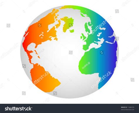 Colorful World Globe Stock Vector Illustration 11084725 Shutterstock
