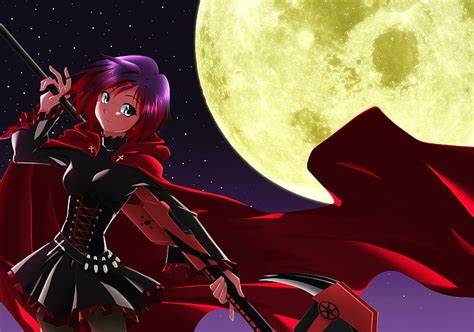 1280x800px Free Download Hd Wallpaper Ruby Rose Rwby Moon Red