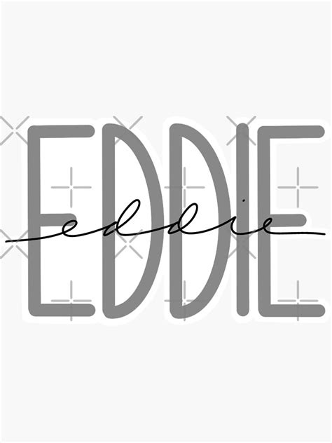 Cursive Eddie Munson Design Sticker For Sale By Rainymonday Redbubble