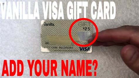 The vanilla visa gift card is issued by the bancorp bank, and they are a member of the fdic. How Do You Add Name To Vanilla Visa Gift Card 🔴 - YouTube