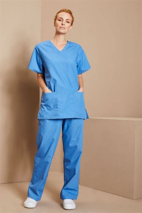 Unisex Lightweight Scrub Bundle Hospital Blue Healthcare Simon Jersey