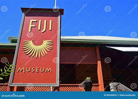 Fiji Museum With The Large Entrance Sign At Suva Editorial Stock Image Image Of Main