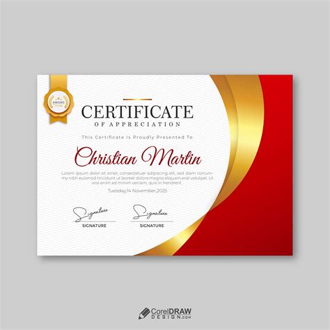 Download Professional Corporate Certificate Template Vector Coreldraw