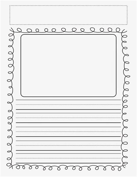 Writing Paper Template For First Grade Blank Picture And Writing