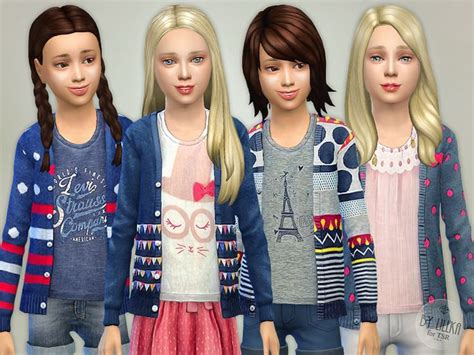 Pretty Cardigan P3 Found In Tsr Category Sims 4 Female Child Everyday
